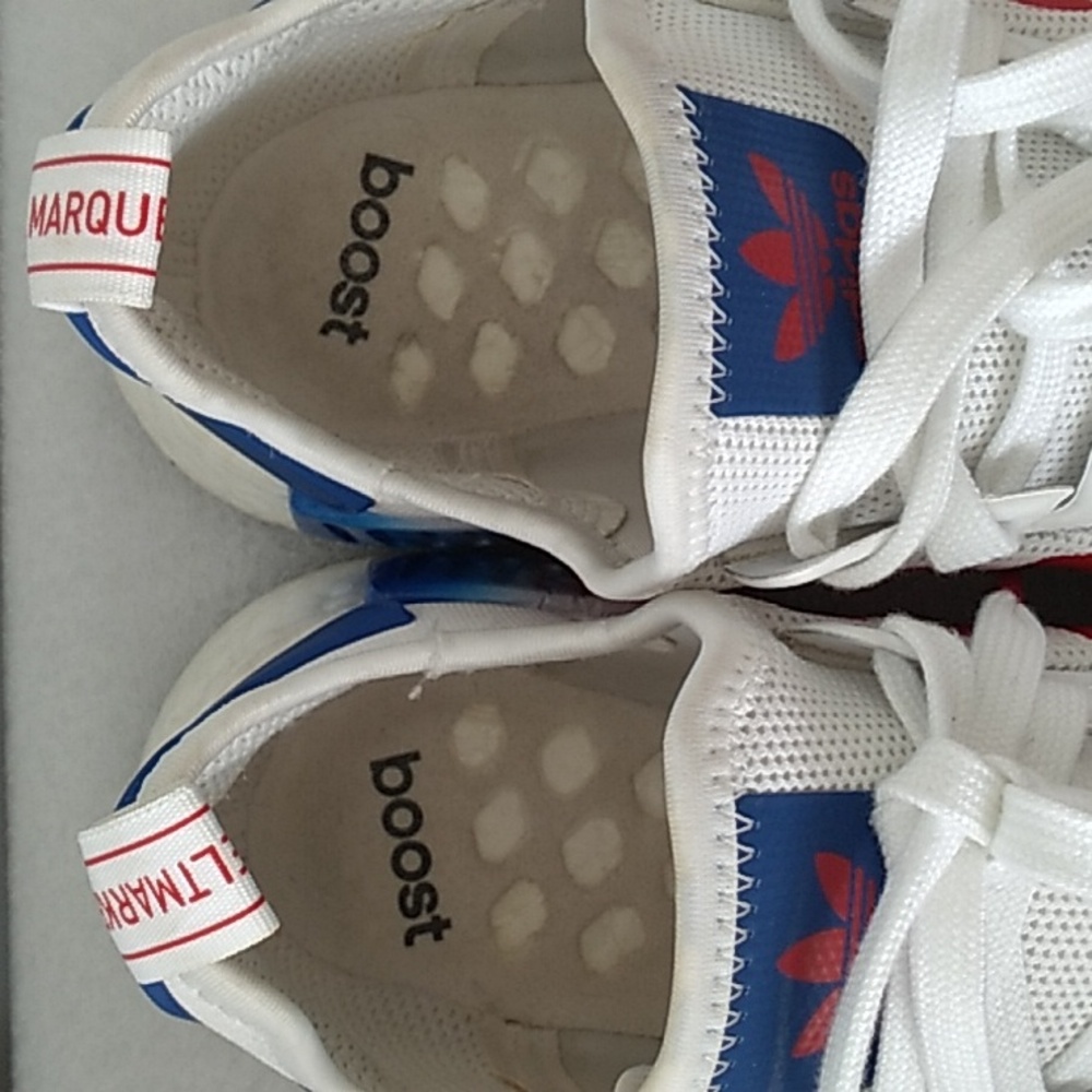 COPY - New W/O Box! Mens Adidas NMD R1 Americana White Blue Red Sneakers Size 9… - Picture 14 of 16